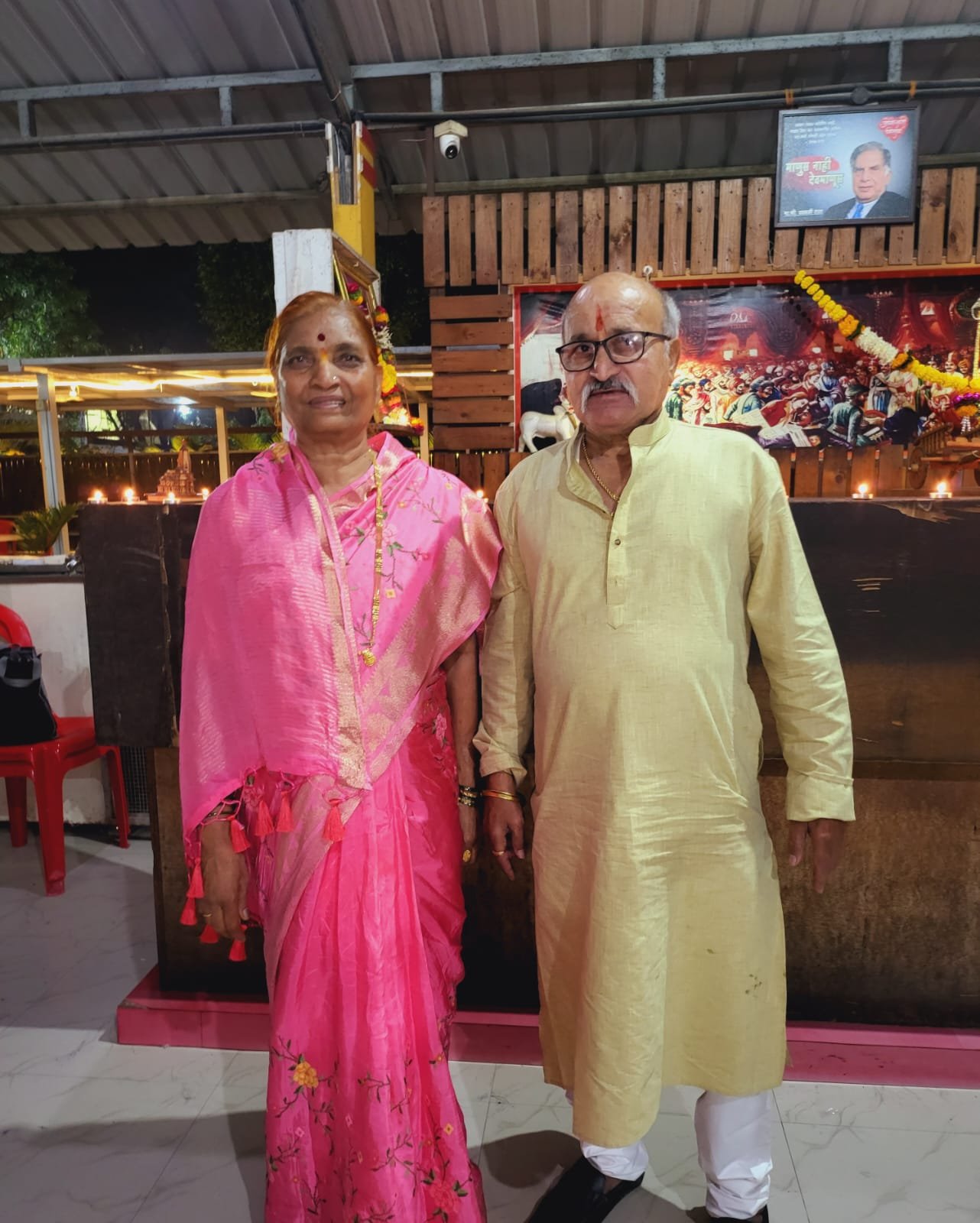 Thakaram Anandrao Shirke and Meera Thakaram Shirke, founders of Nisarg Hotel